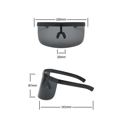 Fashion Anti-UV One Oversized Glasses - Anagoc