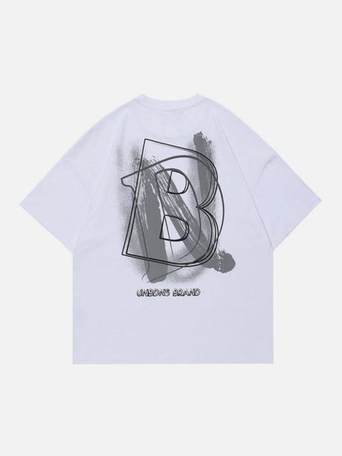 Spray Paint Washed Graphic Tee - Anagoc