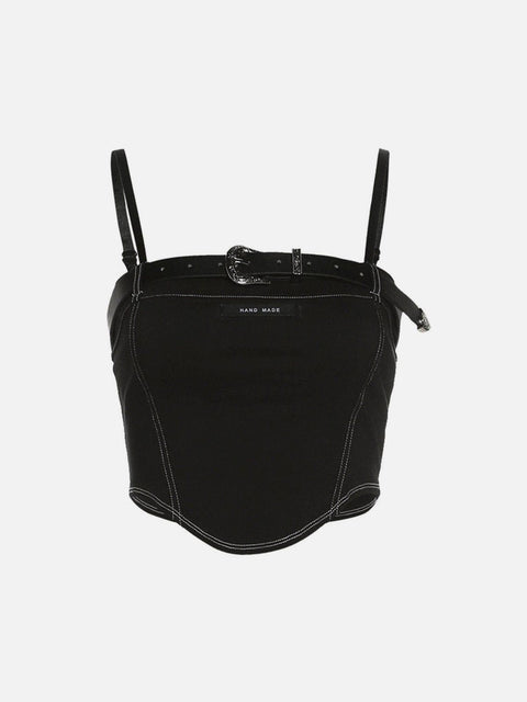 Dark Belt Buckle Slim Vest - Anagoc