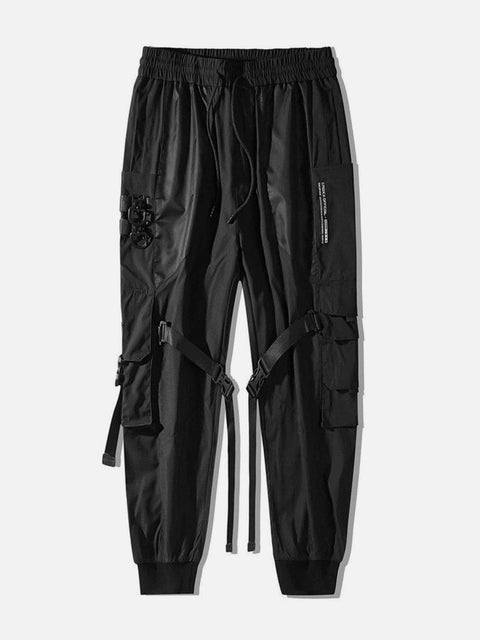 Function Techwear Ribbons Cargo Pants - Anagoc