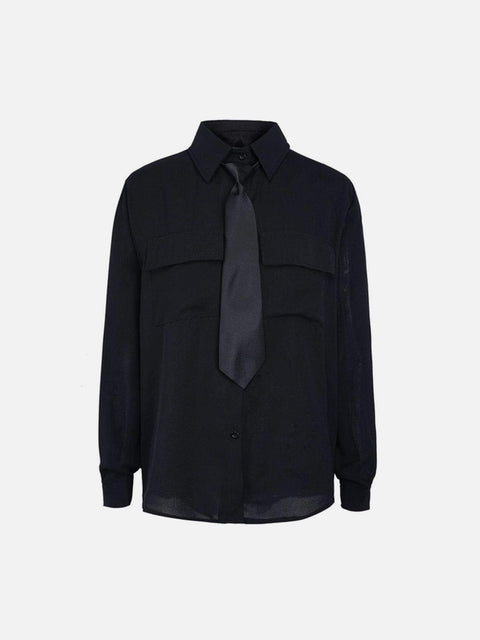 Techwear Dark Tie Shirt - Anagoc