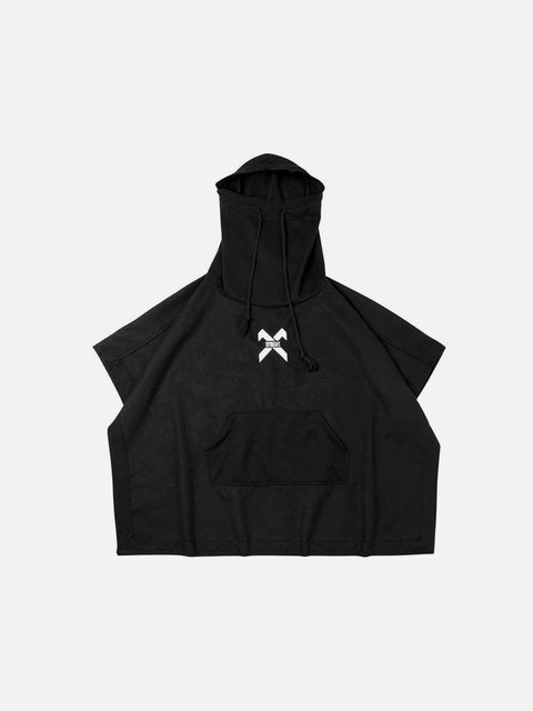 Dark Oversized Wizard Cloak Hoodie - Anagoc