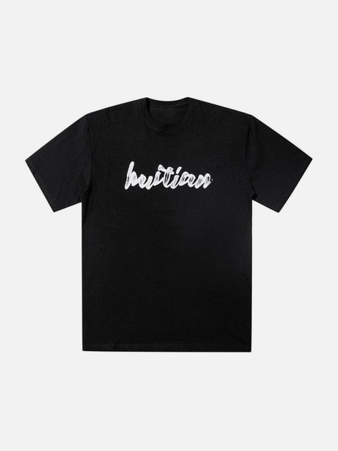 Irregular Letters Graphic Tee - Anagoc