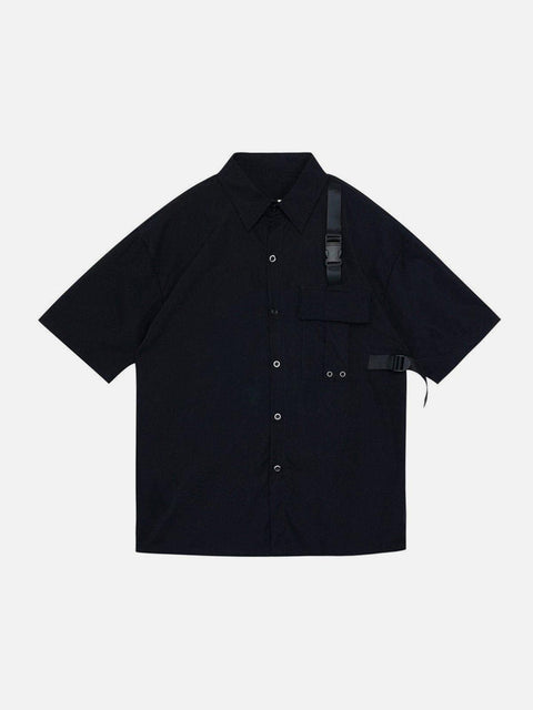 Darkwear Ribbon Short Sleeve Shirt - Anagoc