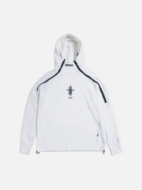 Functional Double Zipper Turtleneck Hoodies - Anagoc