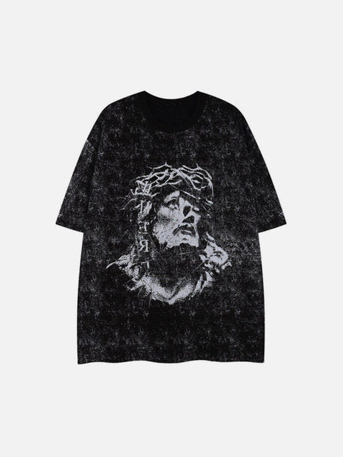Sculpture Cotton Graphic Tee - Anagoc