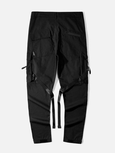 Combat Ribbons Pockets Cargo Pants - Anagoc