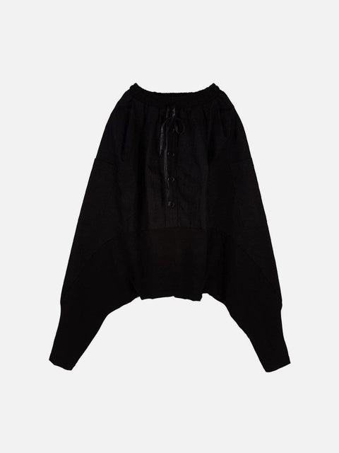 Dark Buttons Crotch Oversized Harem Pants - Anagoc