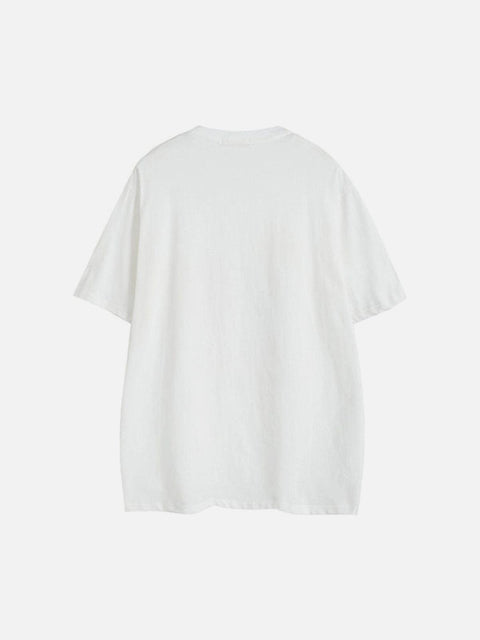Dark Inverted Triangle Irradiation Cotton Graphic Tee - Anagoc