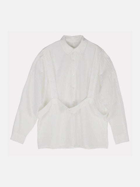 Dark Function Strap Oversized Long Sleeve Shirt - Anagoc