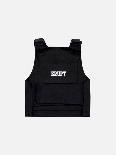 Techwear Velcro Print Pockets Vest - Anagoc