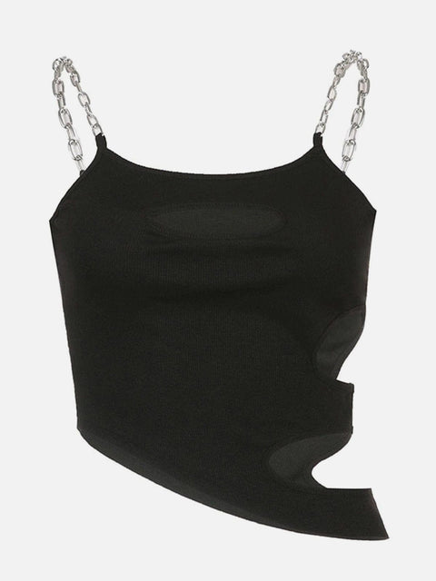 Chain Irregular Hollow Vest - Anagoc
