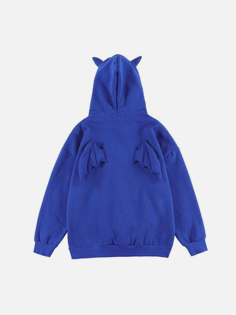 Devil Wings Decoration Hoodie - Anagoc