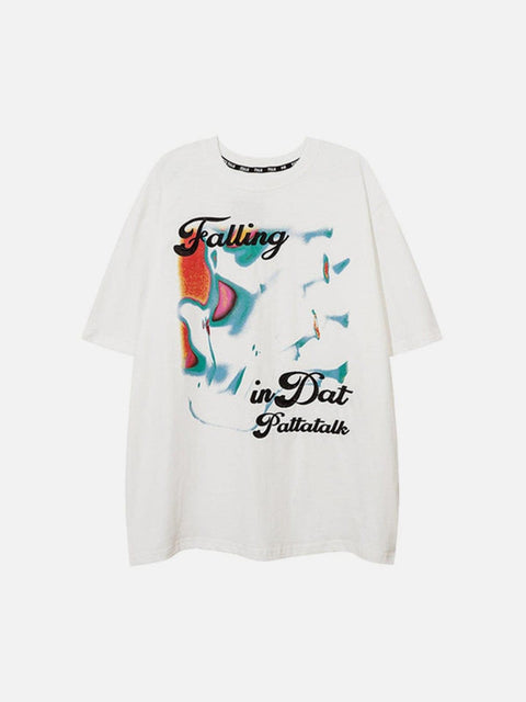 Letter Graffiti Graphic Tee - Anagoc