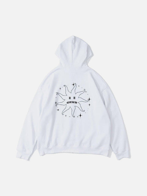 Circus Sun Print Hoodie - Anagoc