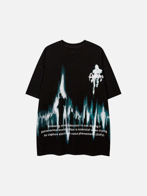 Dark Style Letters Portrait Graphic Tee - Anagoc