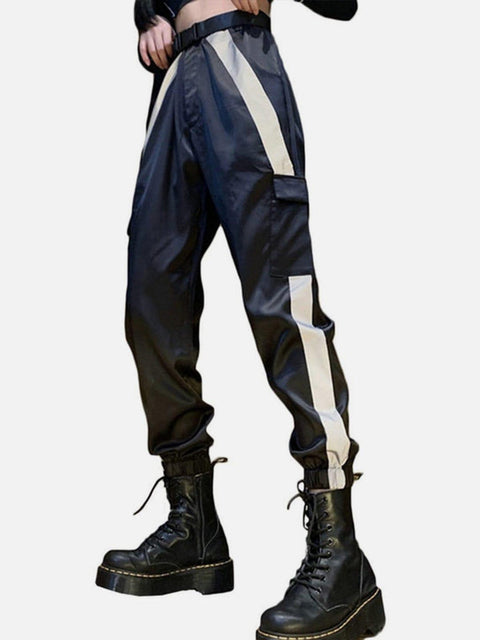 Reflective Strip Cargo Pants - Anagoc