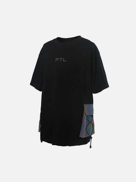 Functional Reflective Pocket Cotton Tee - Anagoc
