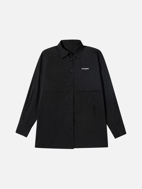 Solid Color Labelling Shirt - Anagoc