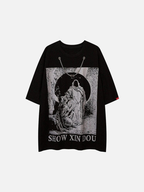 Priest Salvation Chain Graphic Tee - Anagoc