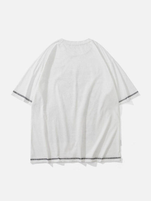 Splash Ink Letters Graphic Tee - Anagoc