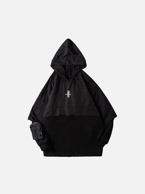 Fake Two Shawls Hoodie - Anagoc