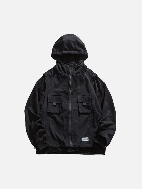 Fake Two Piece Splicing Jacket - Anagoc