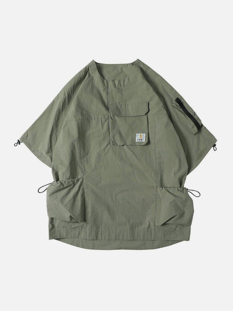 Combat Drawstring Cargo Tee - Anagoc