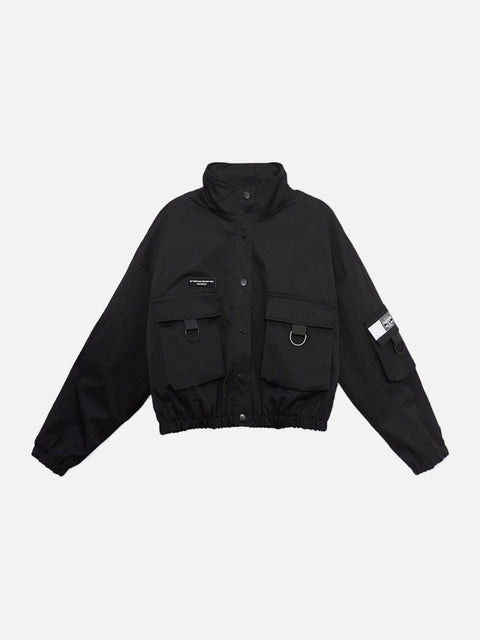 Labeling Pockets Stand Cargo Jacket - Anagoc