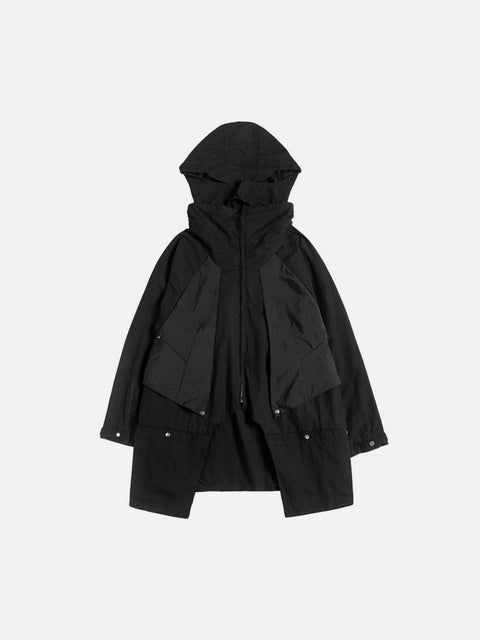 Dark Functional Patchwork Jacket - Anagoc