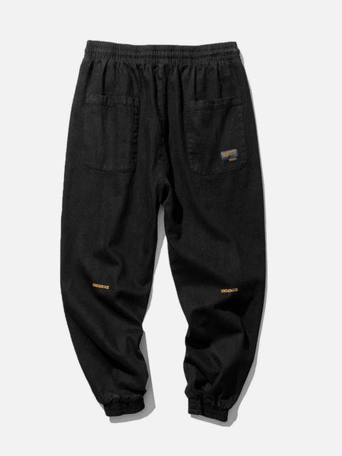 Letter Embroidery Harem Pants - Anagoc