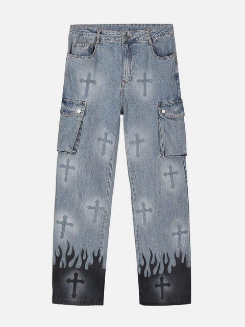 Nev Flame & Cross Vibe Jeans - Anagoc