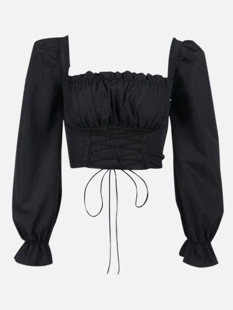 Tie Rope Trumpet Long Sleeve T Shirt - Anagoc