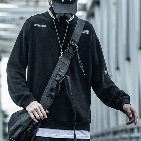 Fake Two Print Sweatshirt - Anagoc