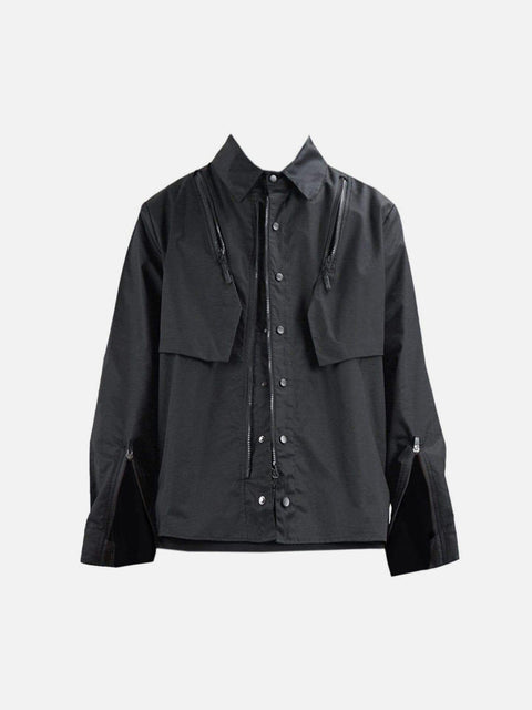 Multi-shape Zipper Buttons Jacket - Anagoc