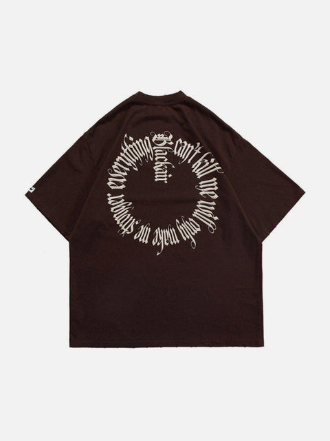 Cut Circle Letters Tee - Anagoc