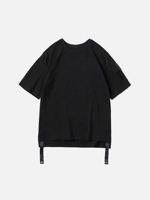 Cyberpunk Functional Pocket Cotton Tee - Anagoc