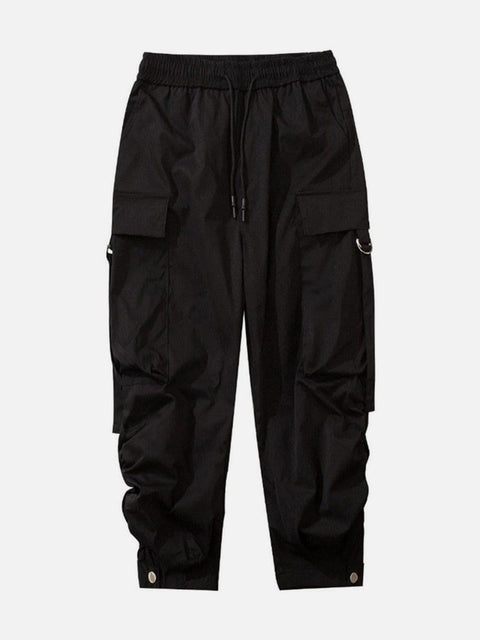 Ribbon Fold Buckle Cargo Pants - Anagoc
