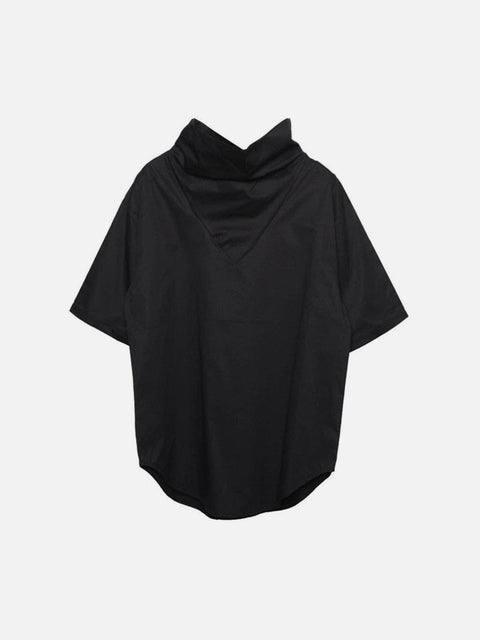 Dark Functional Chain Turtleneck Tee - Anagoc