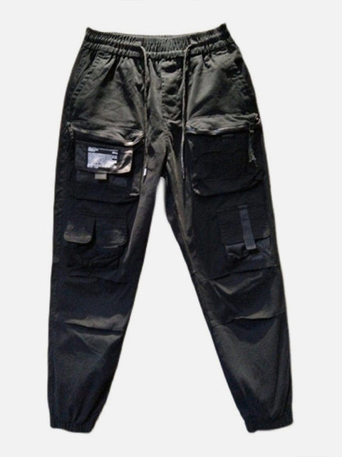 Techwear Multi Pockets Drawstring Cargo Pants - Anagoc