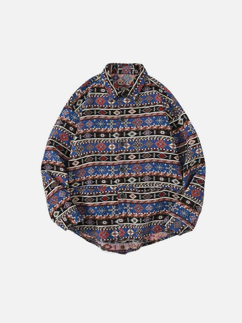 "Knitted Striped" Long Sleeve Shirt - Anagoc