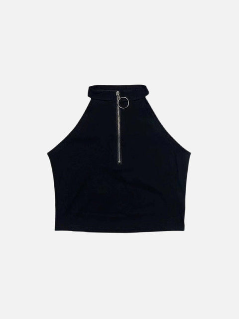 Dark Half Zip Slim Vest - Anagoc