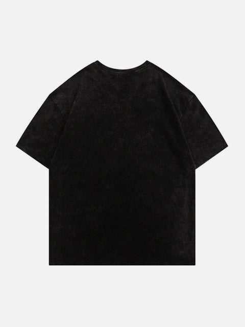 Bear Necklace Washed Tee - Anagoc