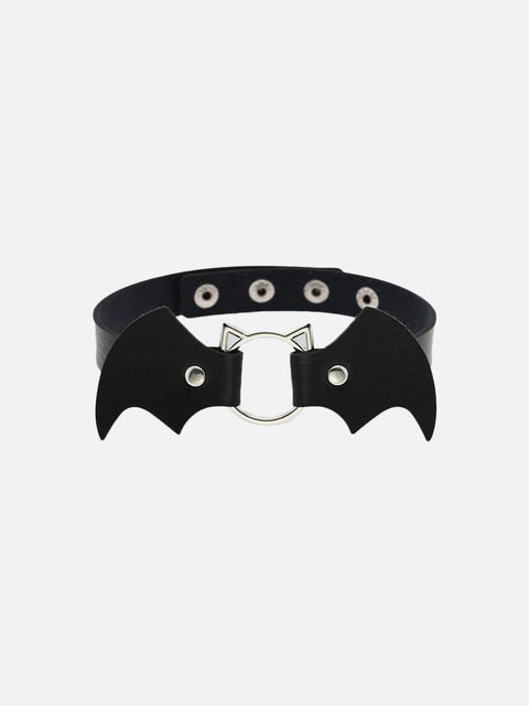 Punk Bat Vampire PU Necklace - Anagoc