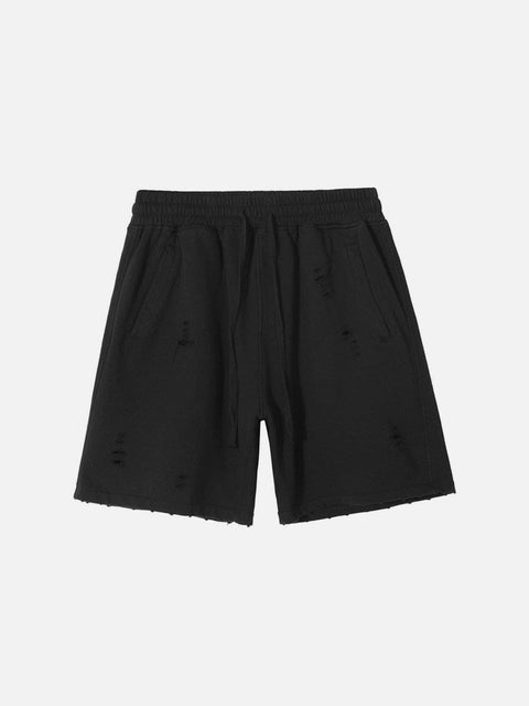 Ripped Hole Washed Shorts - Anagoc
