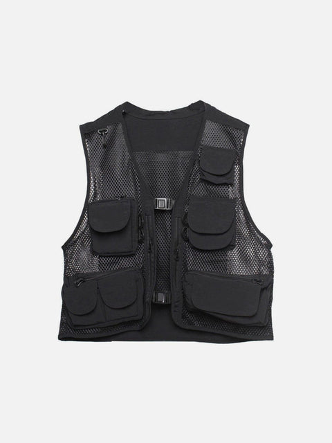 Ninja Combat Multi-pocket Mesh Vest - Anagoc
