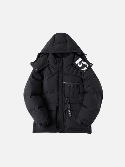 Combat Function Print Winter Coat - Anagoc