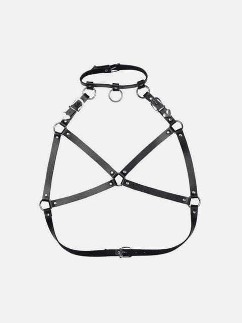 Punk Function Clavicle Chain Peach Heart Strap - Anagoc