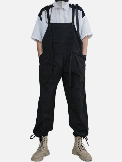 Bandage Ribbons Cotton Overalls - Anagoc