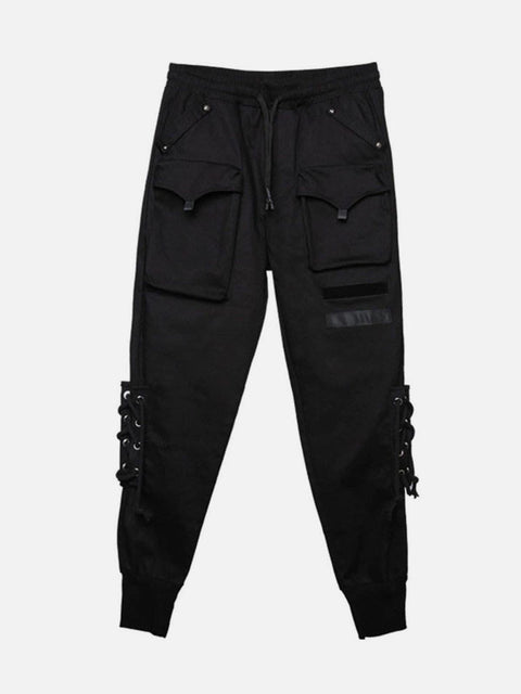 Personality Straps Cargo Pants - Anagoc
